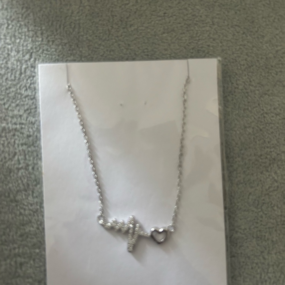 Silver Heartbeat Necklace